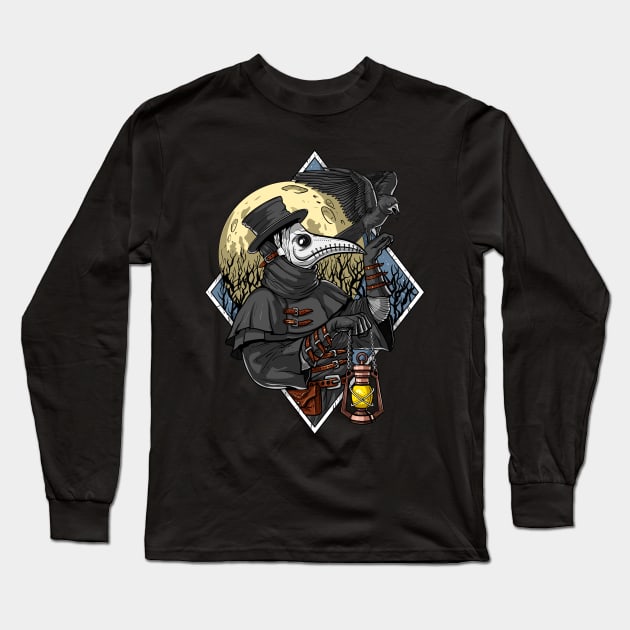 Plague Doctor Long Sleeve T-Shirt by underheaven